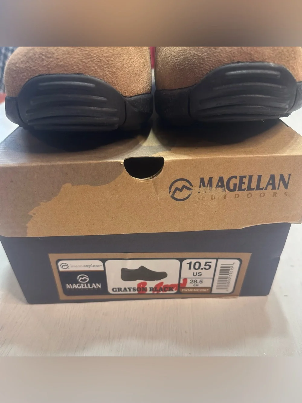 Magellan Outdoors Grayson Suede Slip On Shoes Men’s 10.5D Brown Casual Comfort